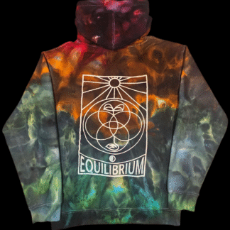 Hoodie, Sweatpants - Dark Rainbow Ice Dye - Size Small