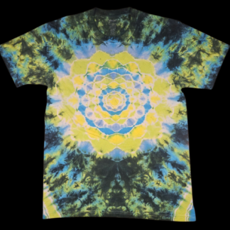 T-Shirt - "Blue/Green Mandala" Tie Dye - Size Large